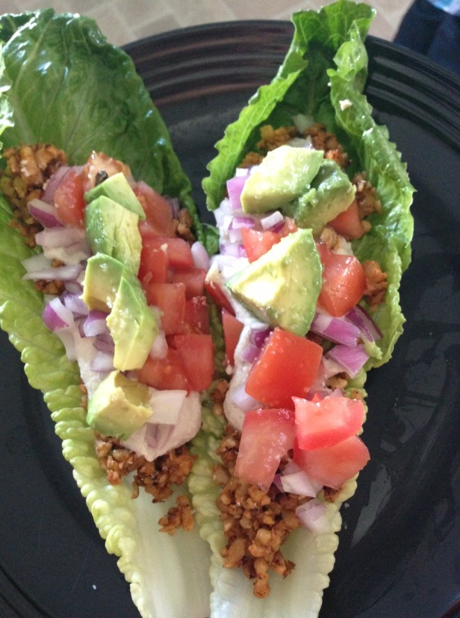 Vegan Tacos on Romaine