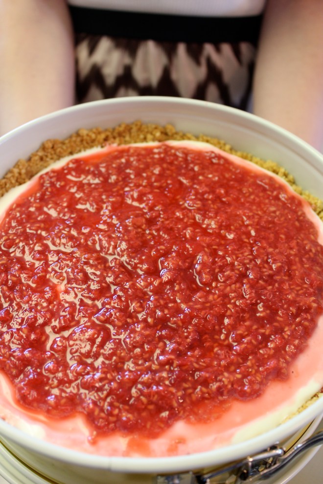 No Bake Raspberry Cheesecake