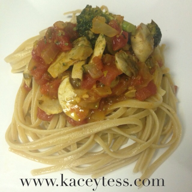 Whole wheat pasta primavera