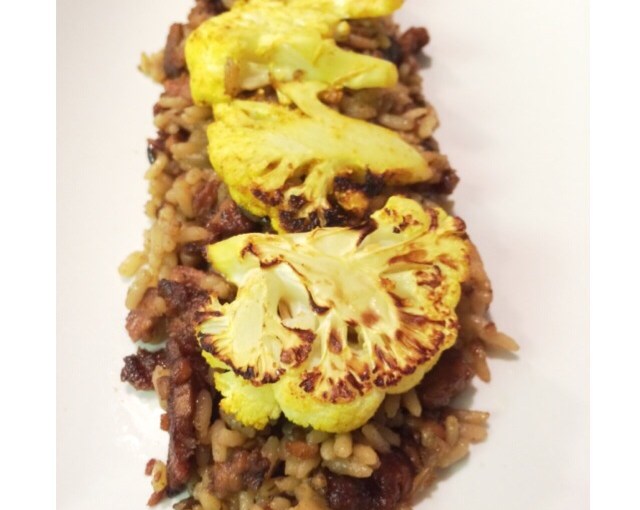 Baked Curry Cauliflower