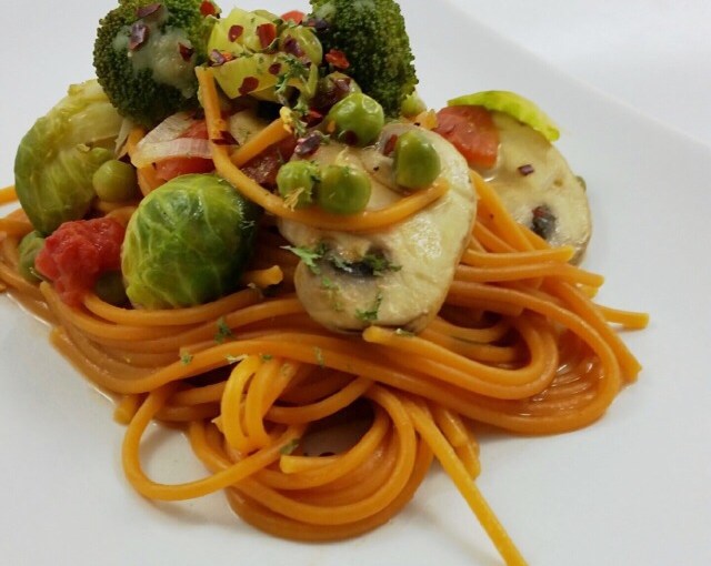 One pot veggie pasta&nbsp;{vegan}