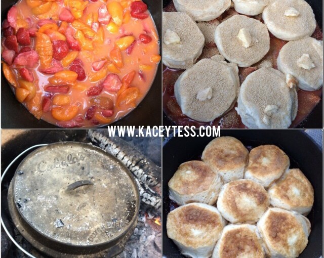 Apricot + Strawberry Dutch Oven&nbsp;Cobbler