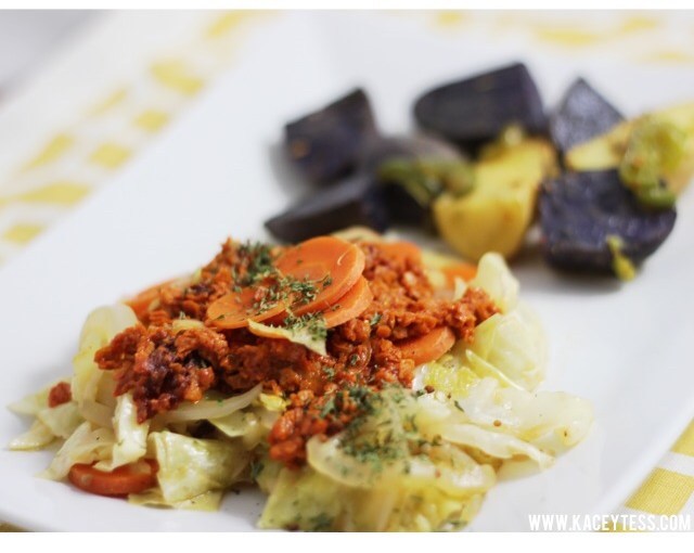 {vegan} corned beef and&nbsp;cabbage