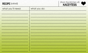 Kaceytess recipe card salad