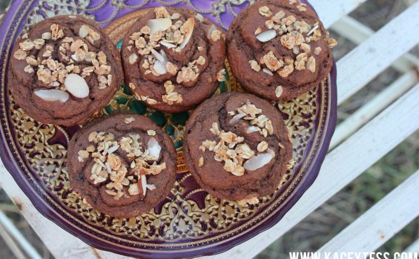 Vegan hazelnut-chocolate muffins