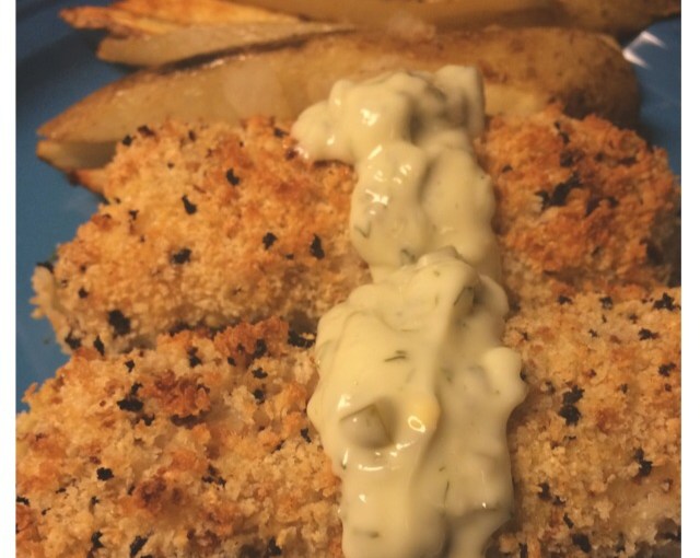 Baked fish and&nbsp;chips