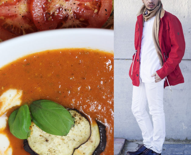 {fashion inspired} Tomato soup with caprese cheese&nbsp;bread