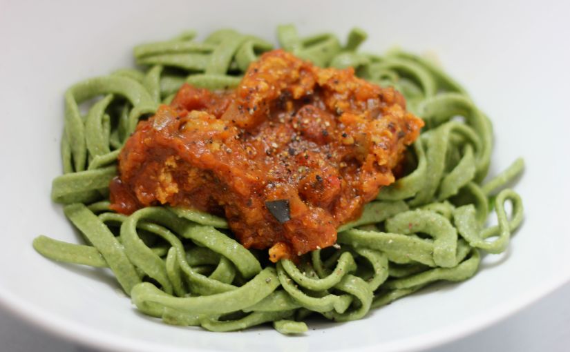 Homemade Whole Wheat-Spinach&nbsp;Pasta