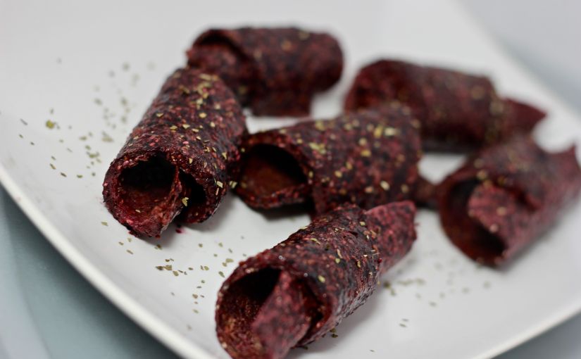 Blueberry-Chia-Basil Fruit Leather