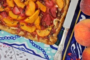 peach-honey tart
