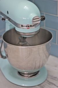 blue kitchen aid