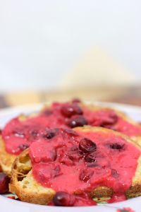 French toast with cranberry butter