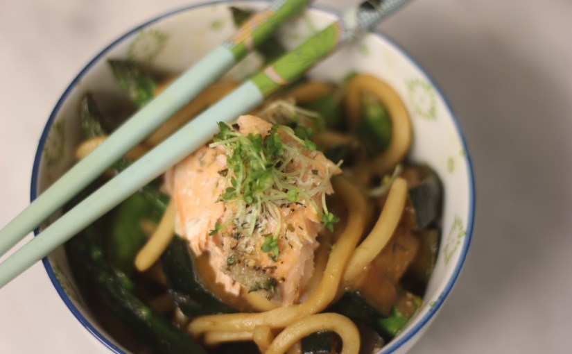 Yaki Soba Noodles with&nbsp;Salmon